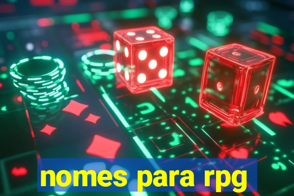 nomes para rpg